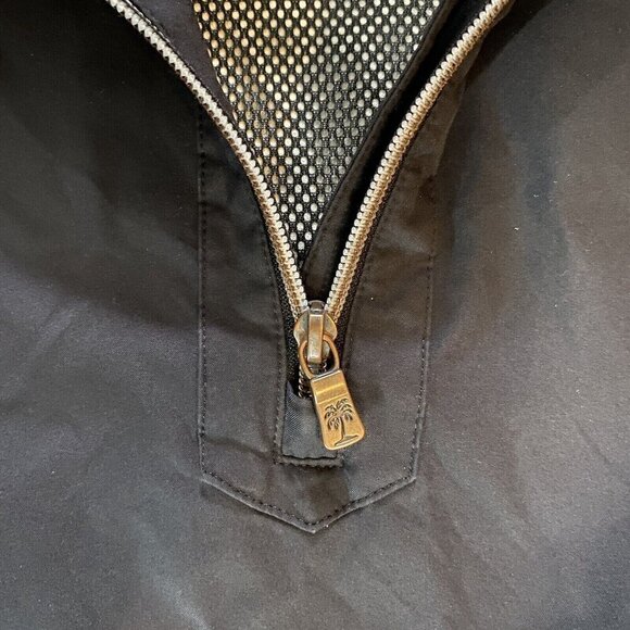 Tommy Bahama Vest Size Small Nylon Vest 1/4 Zip Pullover Mesh Lining Black - Picture 4 of 6